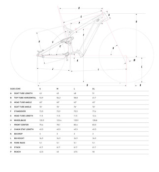 GT Mountain Full Suspension Bike Sizing and Geometry