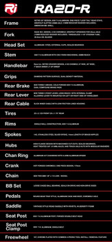 Race Inc BMX Bike Specifications