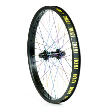 Total Techfire front wheel black with rainbow spokes