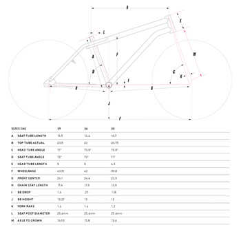 GT Heritage Bike Sizing and Geometry
