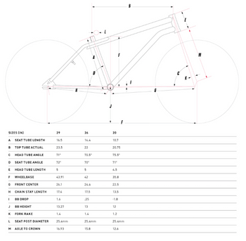 GT Heritage Bike Sizing And Geometry
